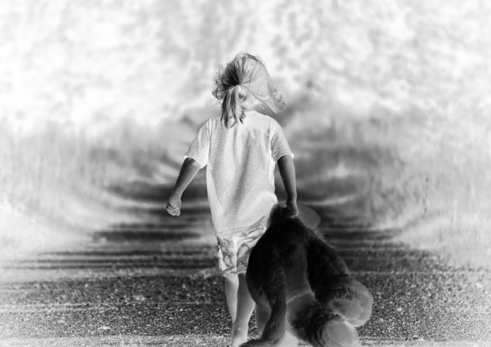 Abstract Girl And Teddy